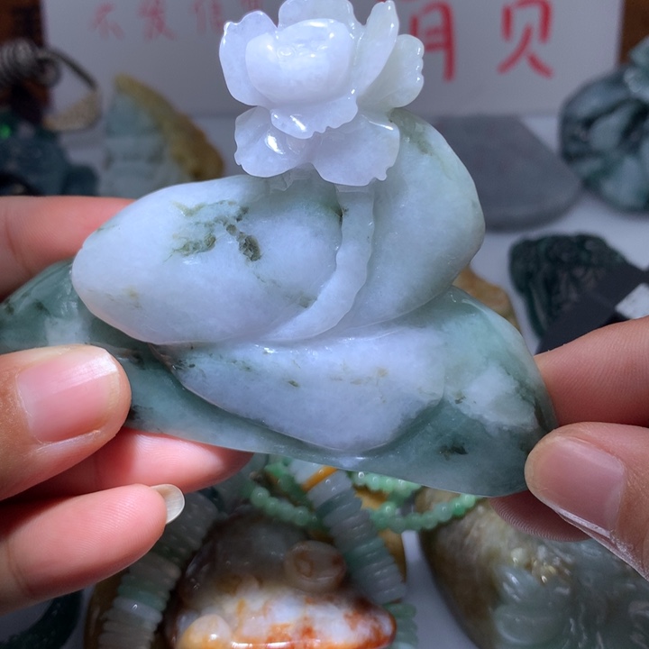 翡翠颈饰未镶嵌保真天然A货翡翠