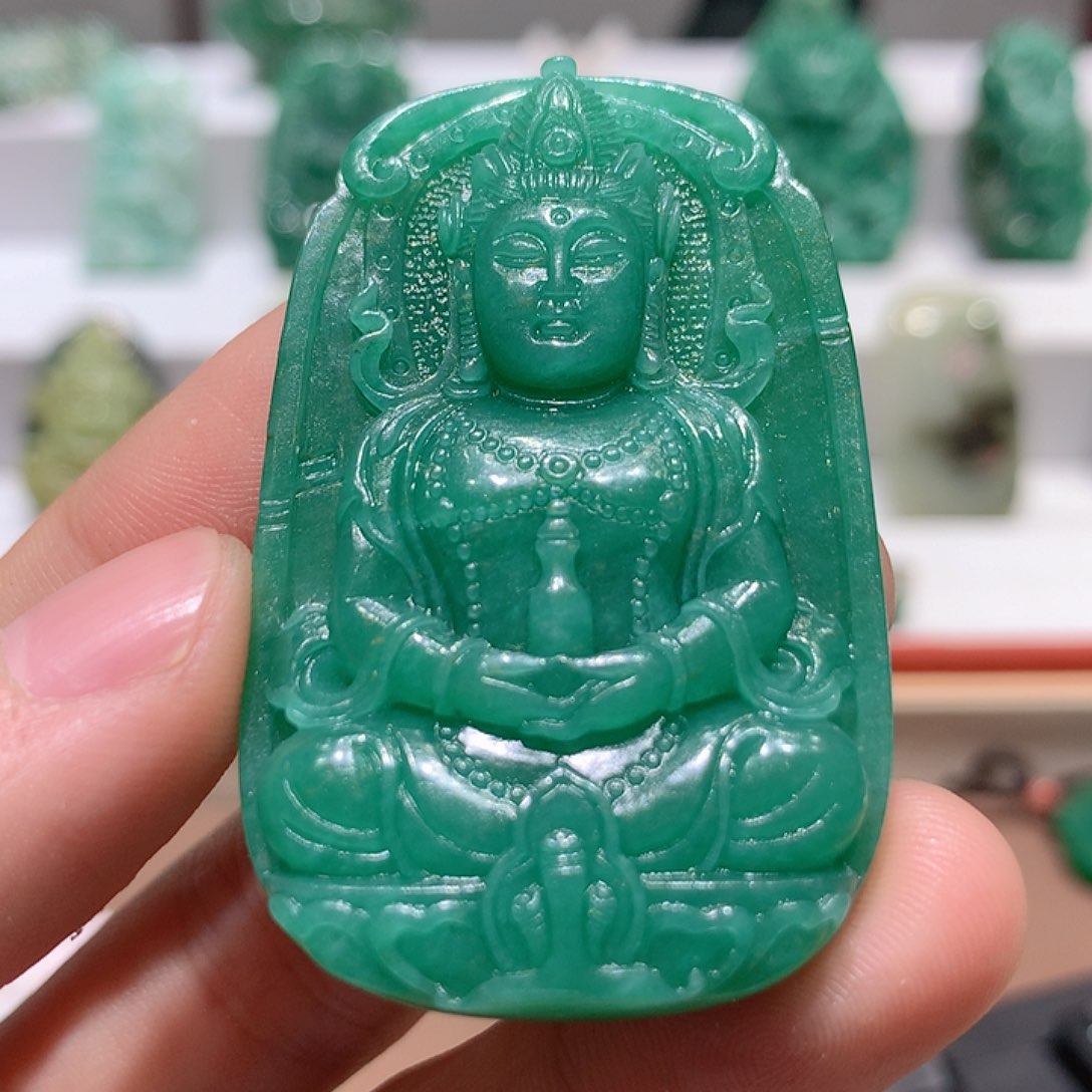 独山玉挂件未镶嵌游**鱼