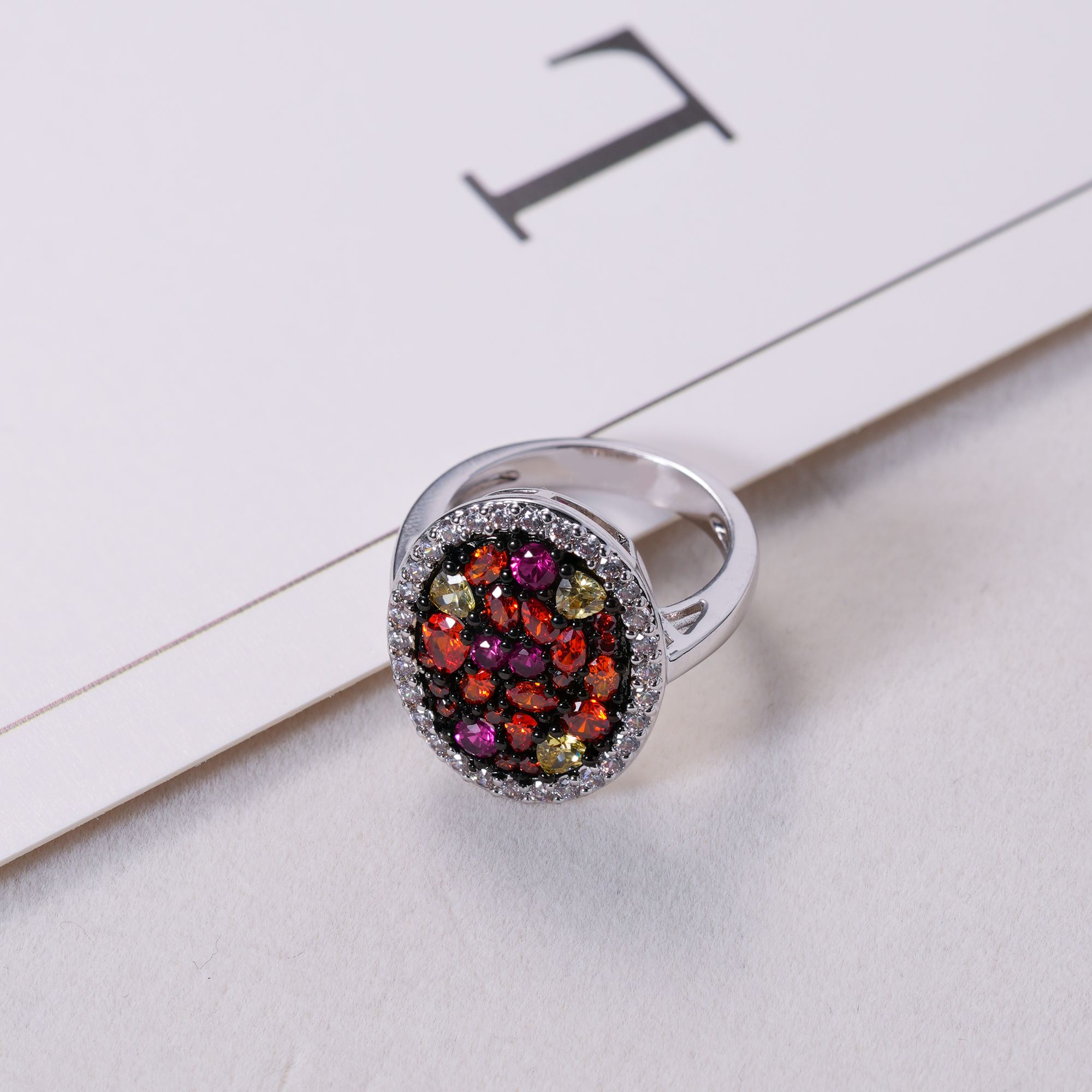 【赤壁璎珞】精致百搭经典复古宫廷风格红色活口简约DIY戒指YQ4295