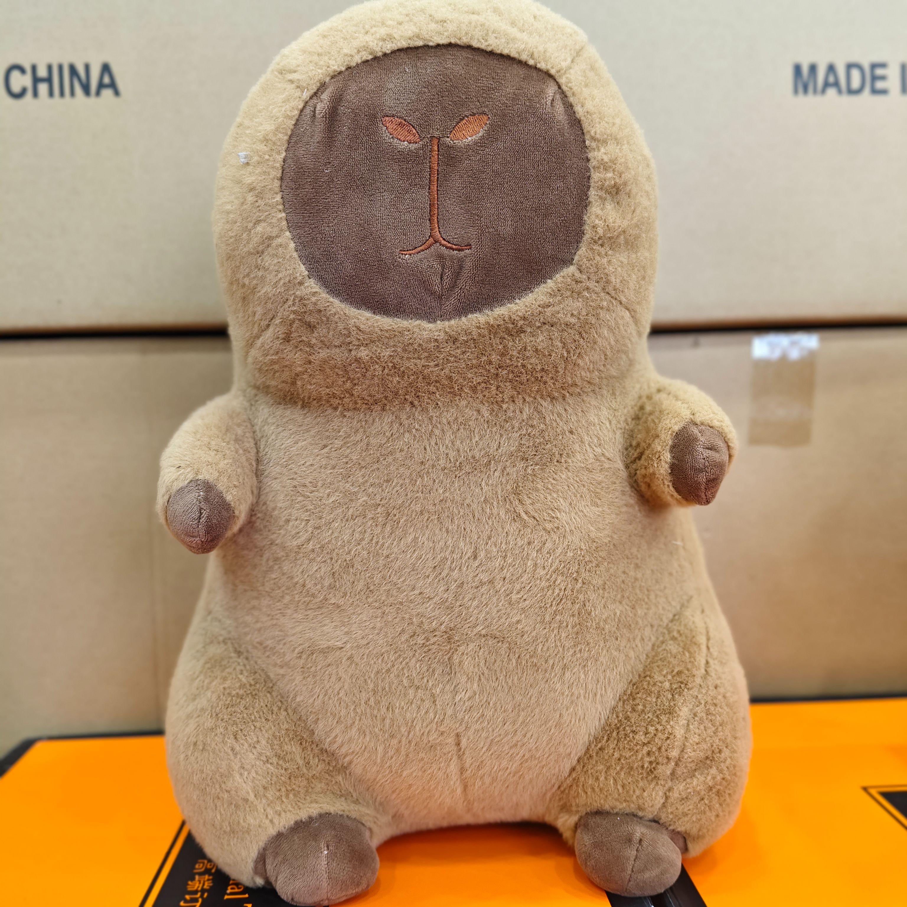 卡皮巴拉鼻涕伸缩公仔玩偶毛绒玩具水豚丑萌抱枕玩具模型随机发货