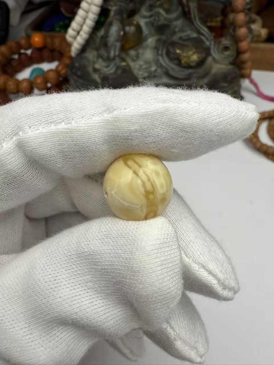 天然蜜蜡一线天妖花俄料