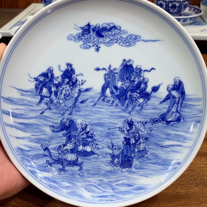 徐冬贵老师作品 十八罗汉渡海图