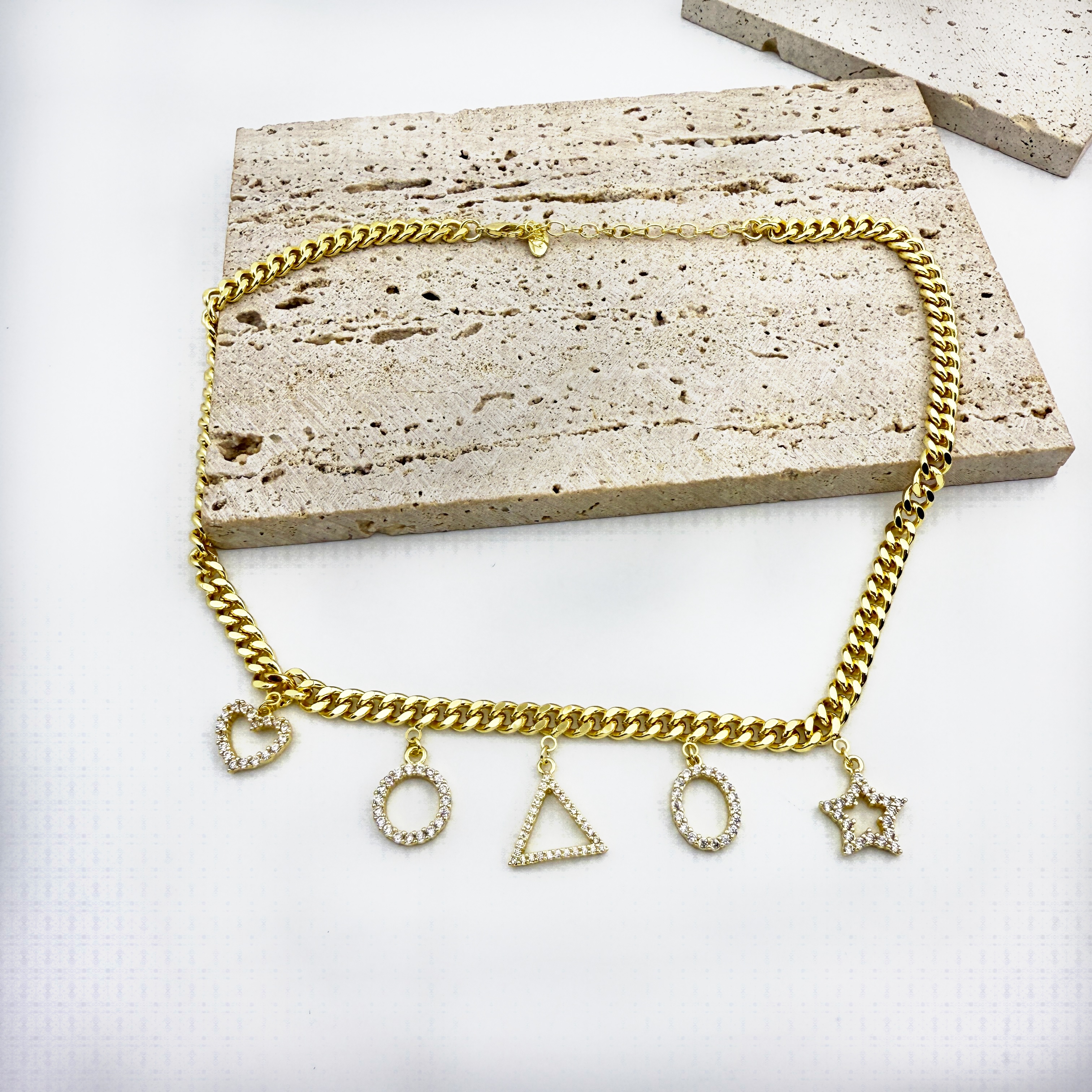 铜合金合成锆石项链 N0162-铜合金锆石项链