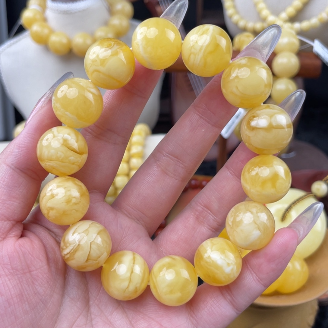 琥珀未镶嵌裸石虎皮妖花16➕