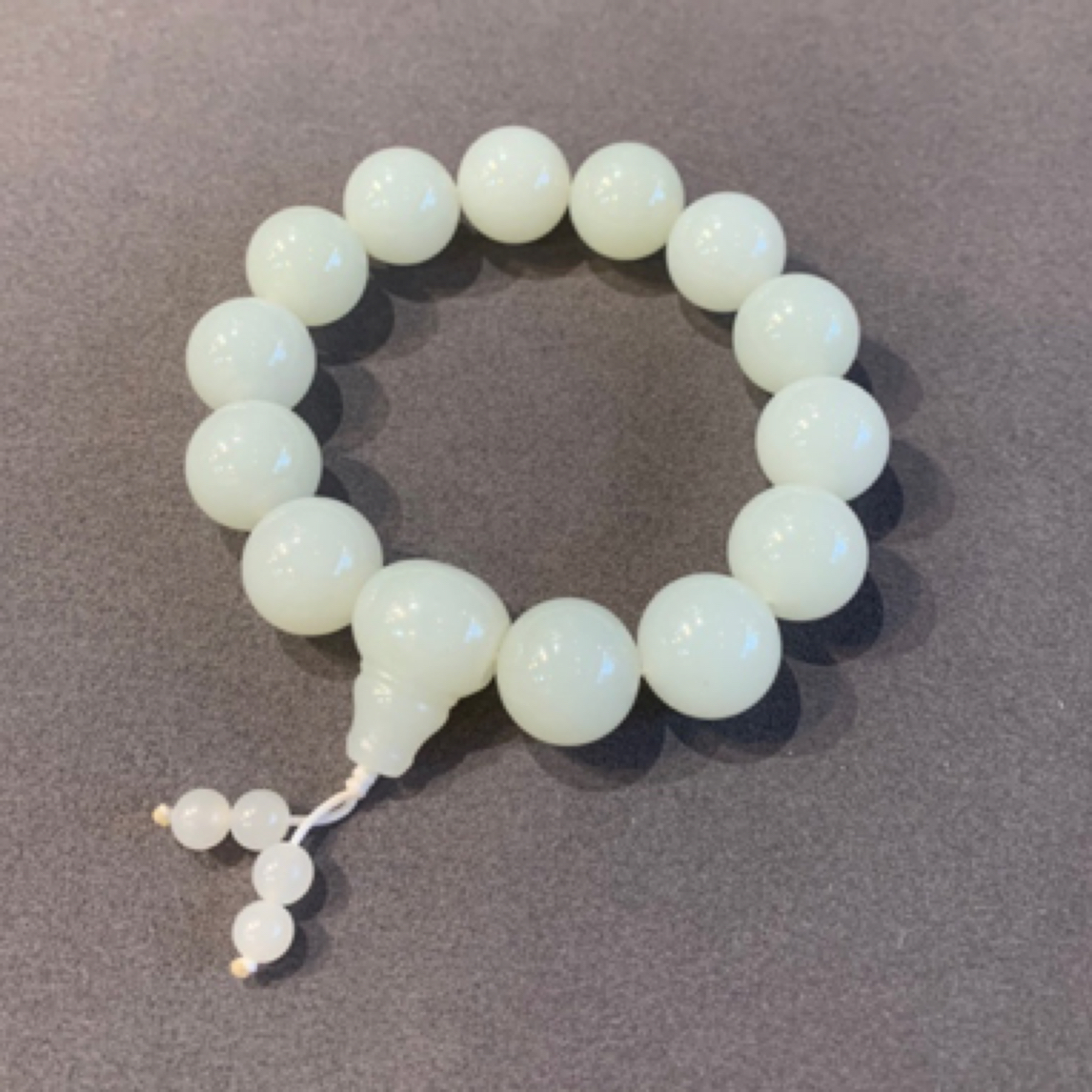 和田玉白玉卡15手串