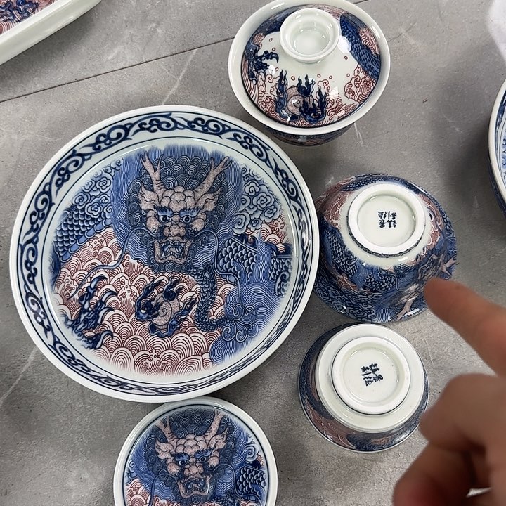 杯景德镇霸王龙五件套
