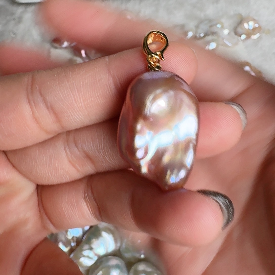 淡水珍珠颈饰银S925镶嵌