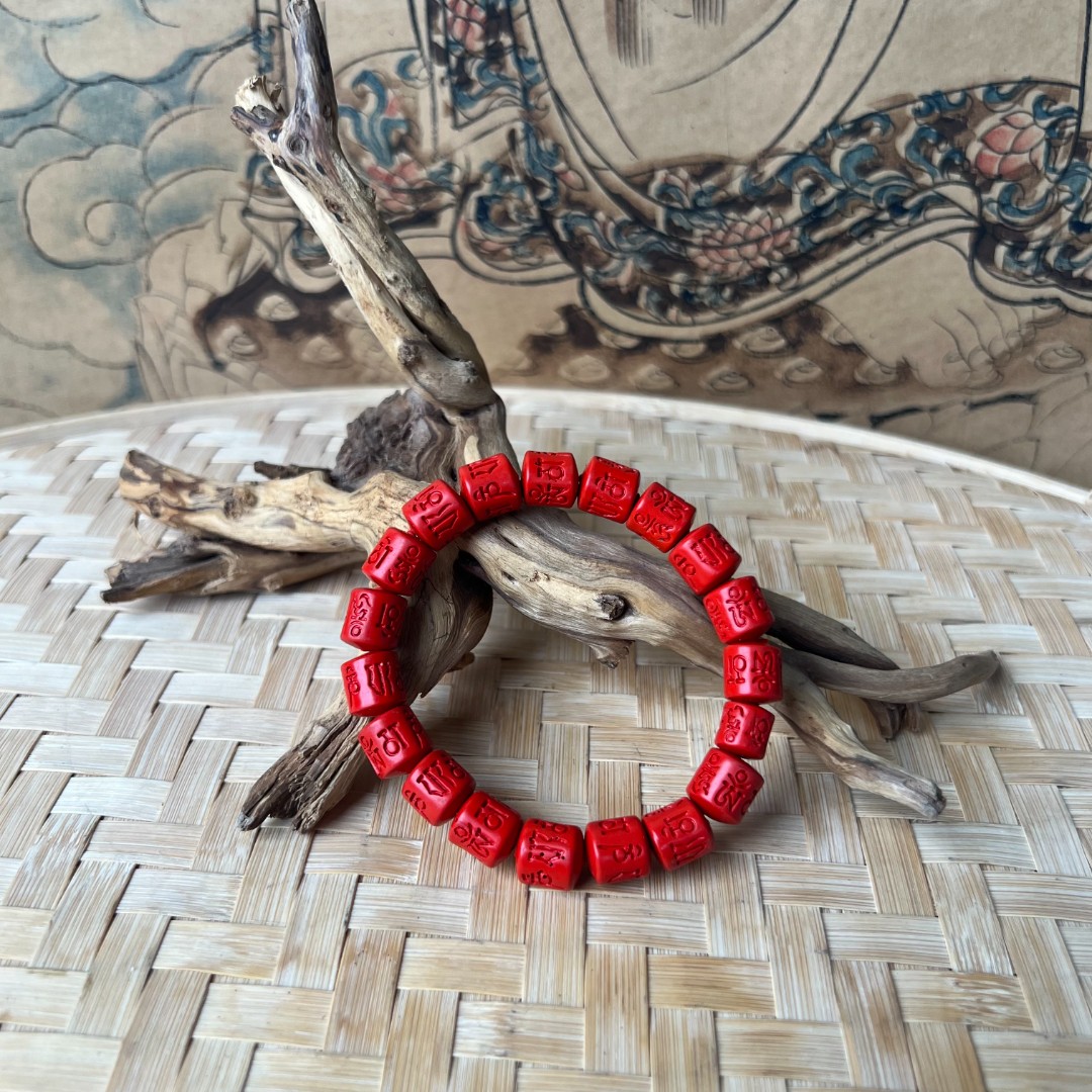 含辰砂工艺品zs豪物单圈优选桶珠朱砂手串