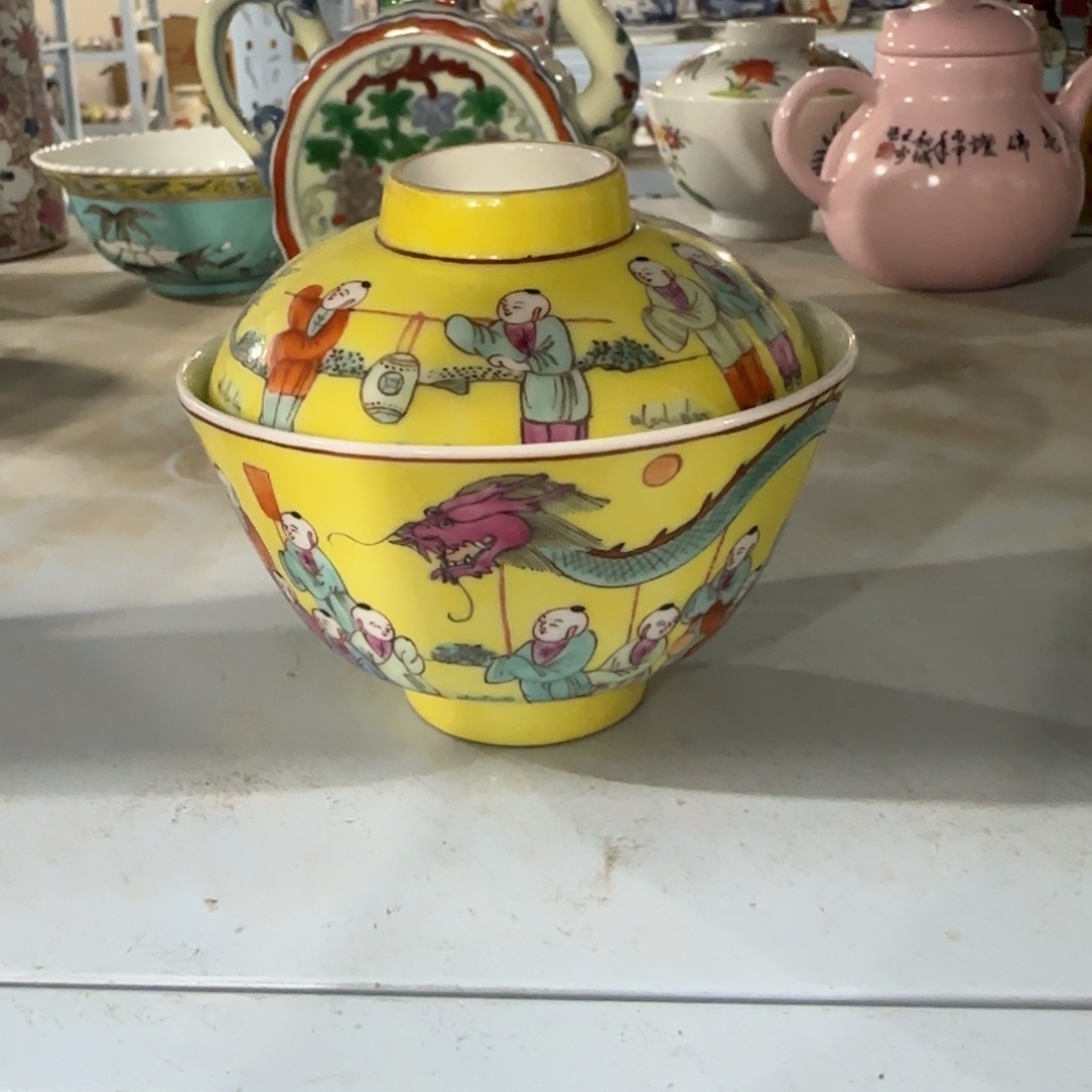 手绘瓷器，全部处理