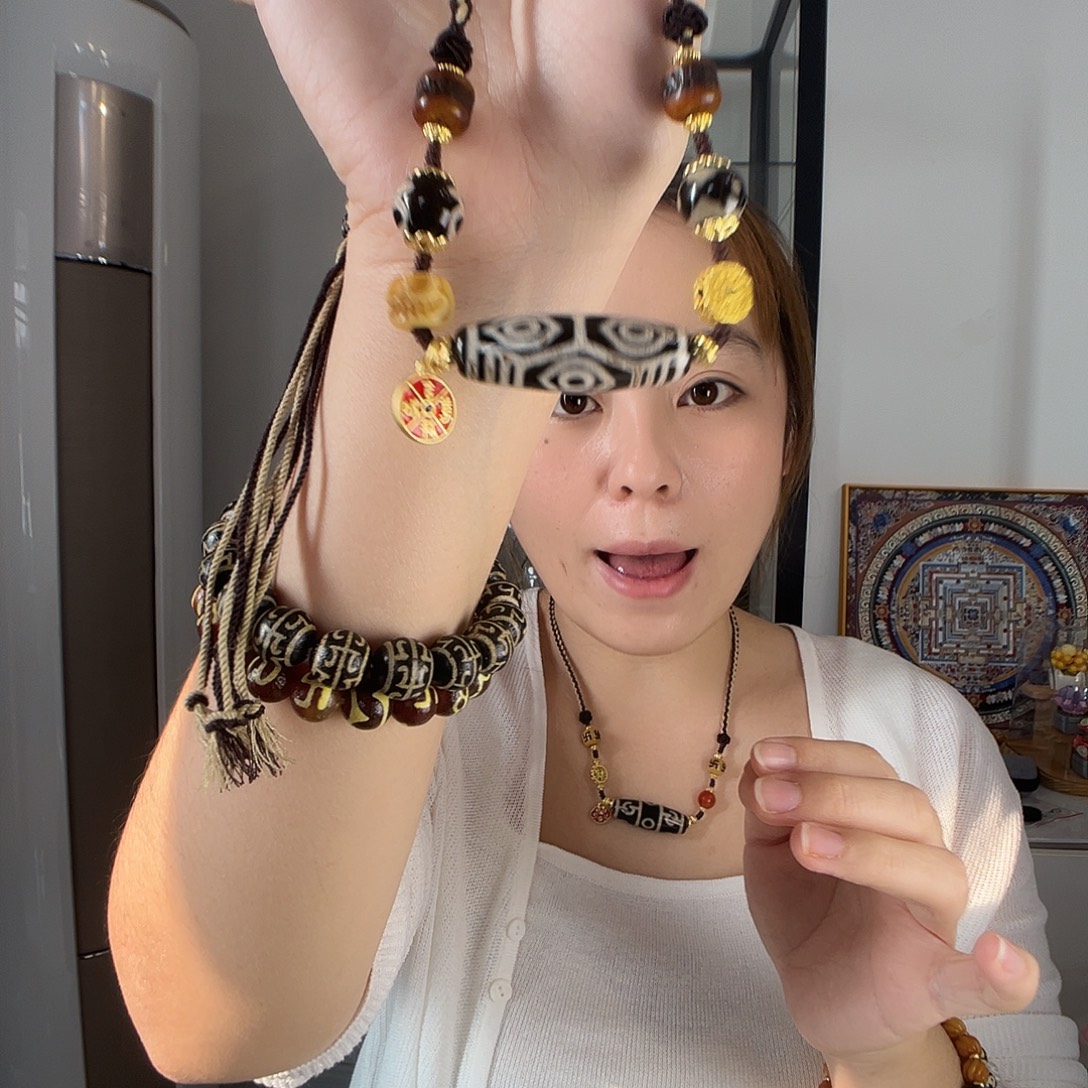 玛瑙/玉髓合金颈饰