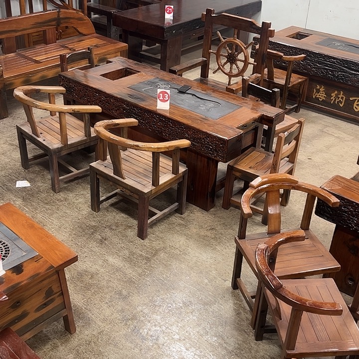 李***华木（非红木类）老船木家具，老船木茶台茶桌