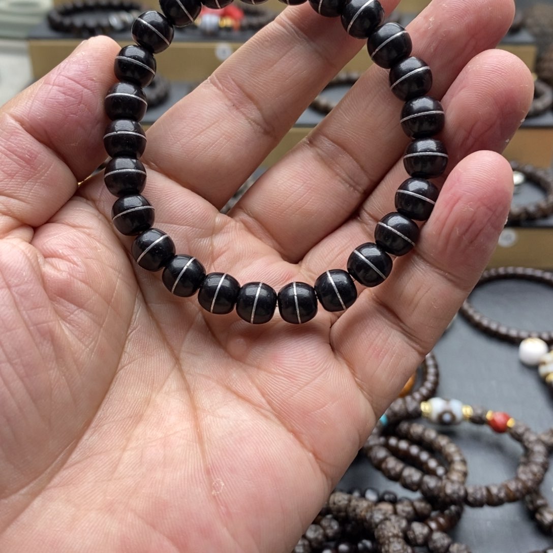 椰蒂手串黑金银腰带老型9❌8