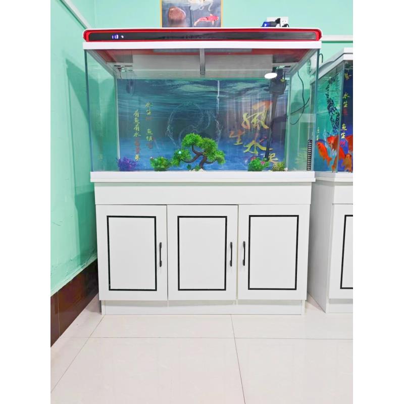 超白长鱼缸上过滤水族箱客厅大型家用落地玻璃生态鱼缸中型金鱼缸