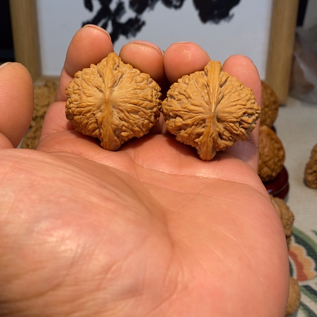 文玩核桃把件36尺红宝石