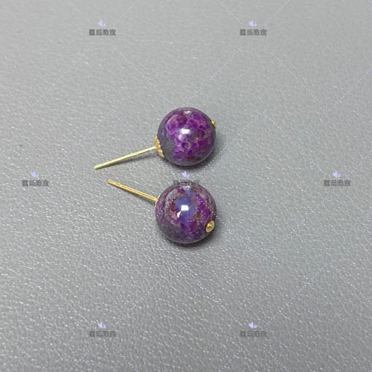 匡氏珠宝 18K舒俱来圆珠耳钉  Z-HL-A7900（多样性发一对）