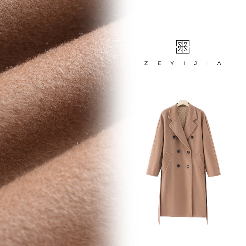 【ZEYIJIA】冬季常规款双排扣保暖毛呢外套轻奢女装大衣WZ-6801