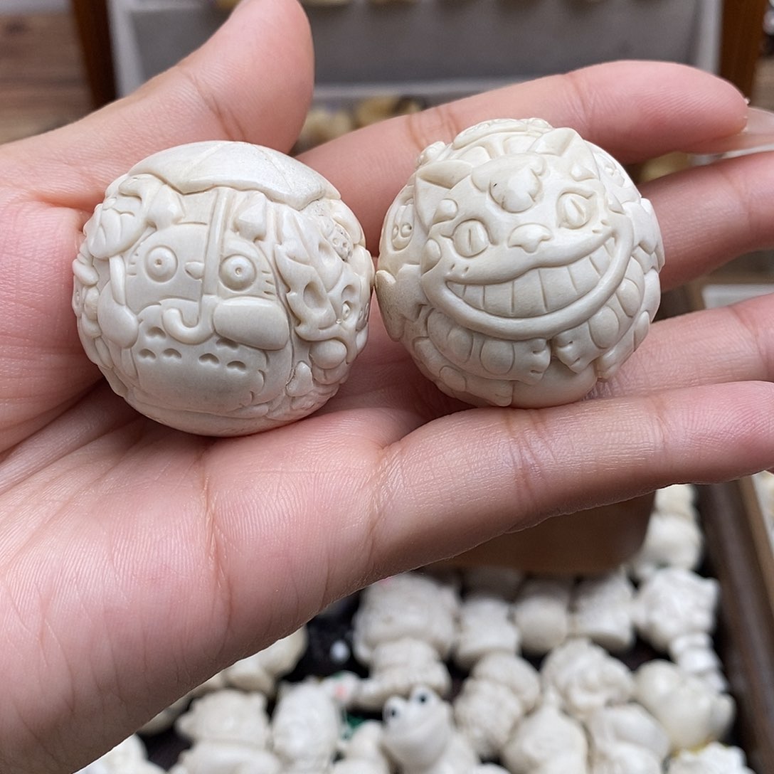 鹿骨把件c10龙猫手球36尺寸不退换