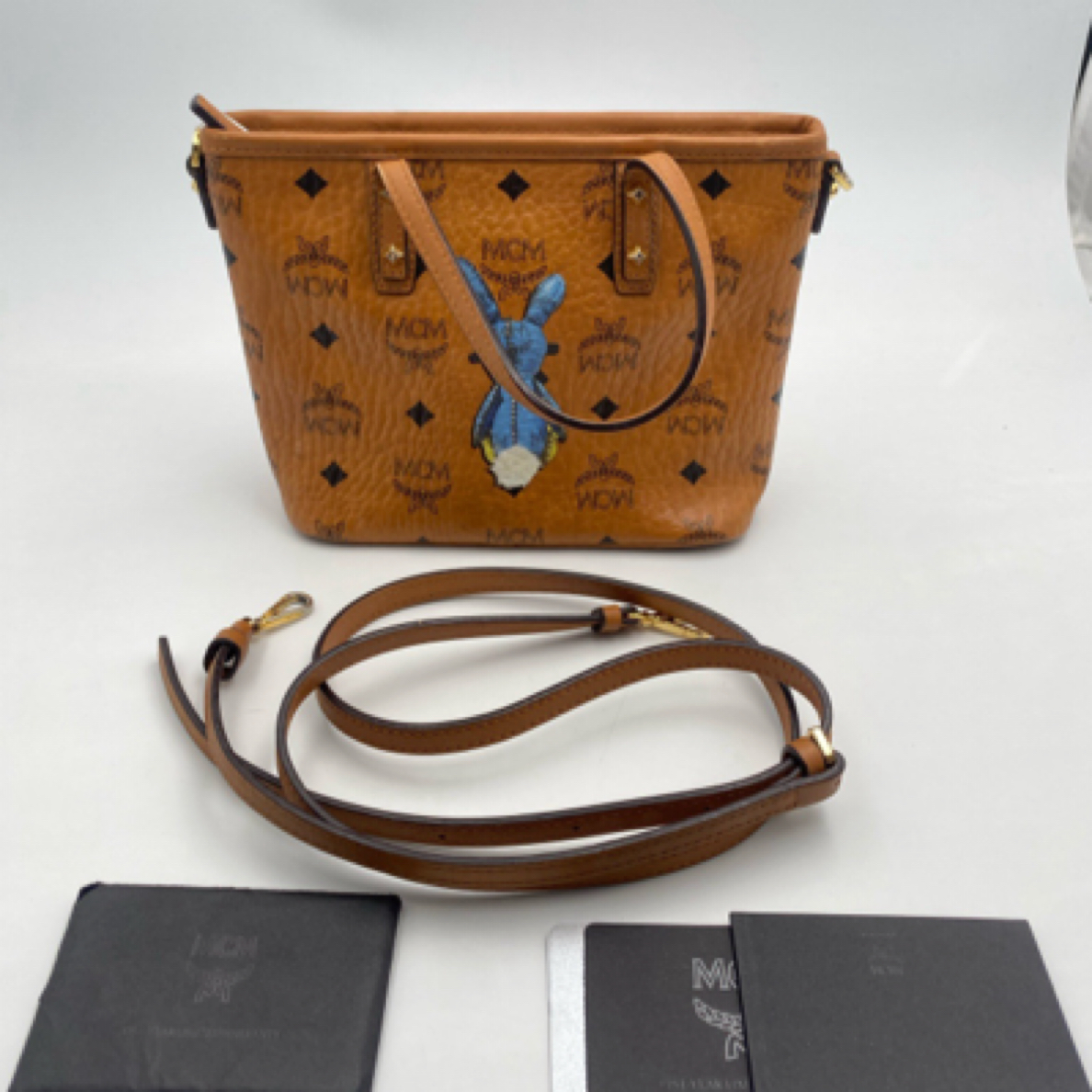 95新 MCM 印花兔子菜篮子/JW3303