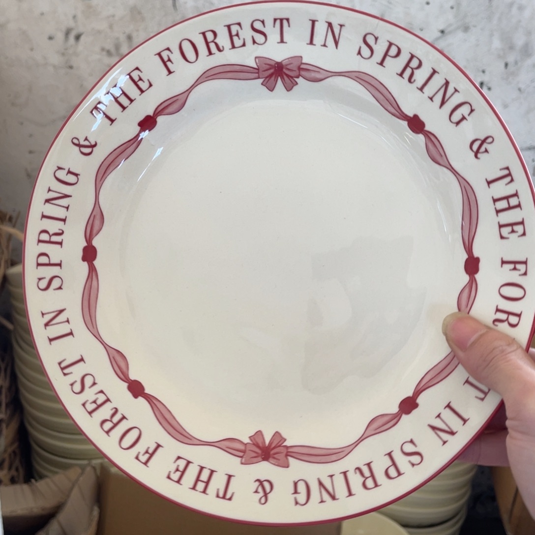 蝴蝶结牛排盘一个装9英寸