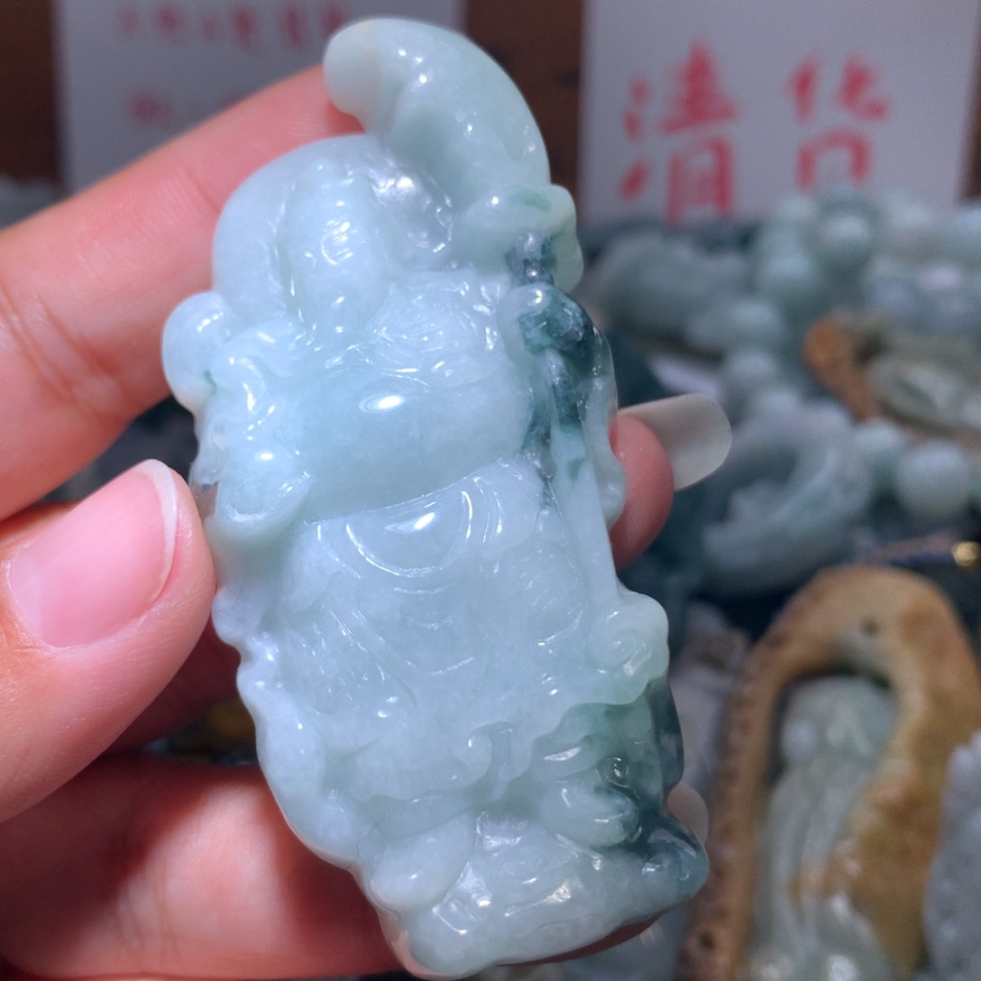 翡翠未镶嵌颈饰保真天然A货翡翠