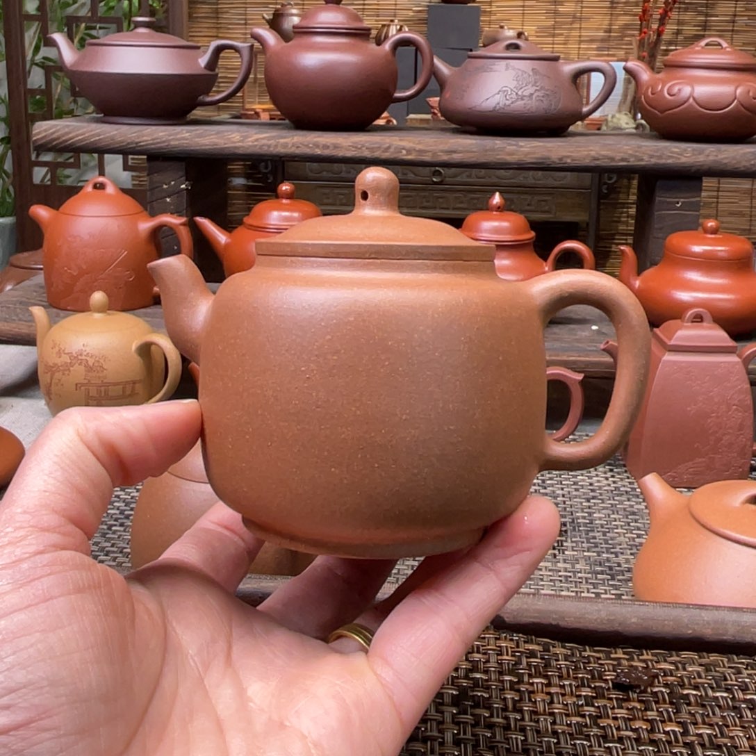 紫砂茶壶宜兴原矿紫砂手工制170