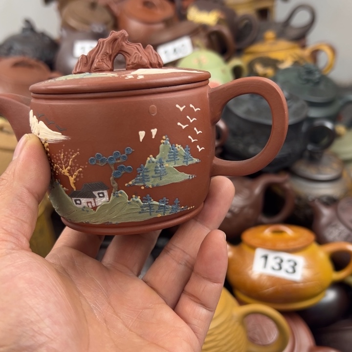 茶壶紫砂盖子开片