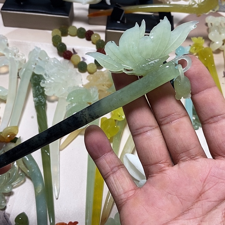 未镶嵌岫玉发簪发簪