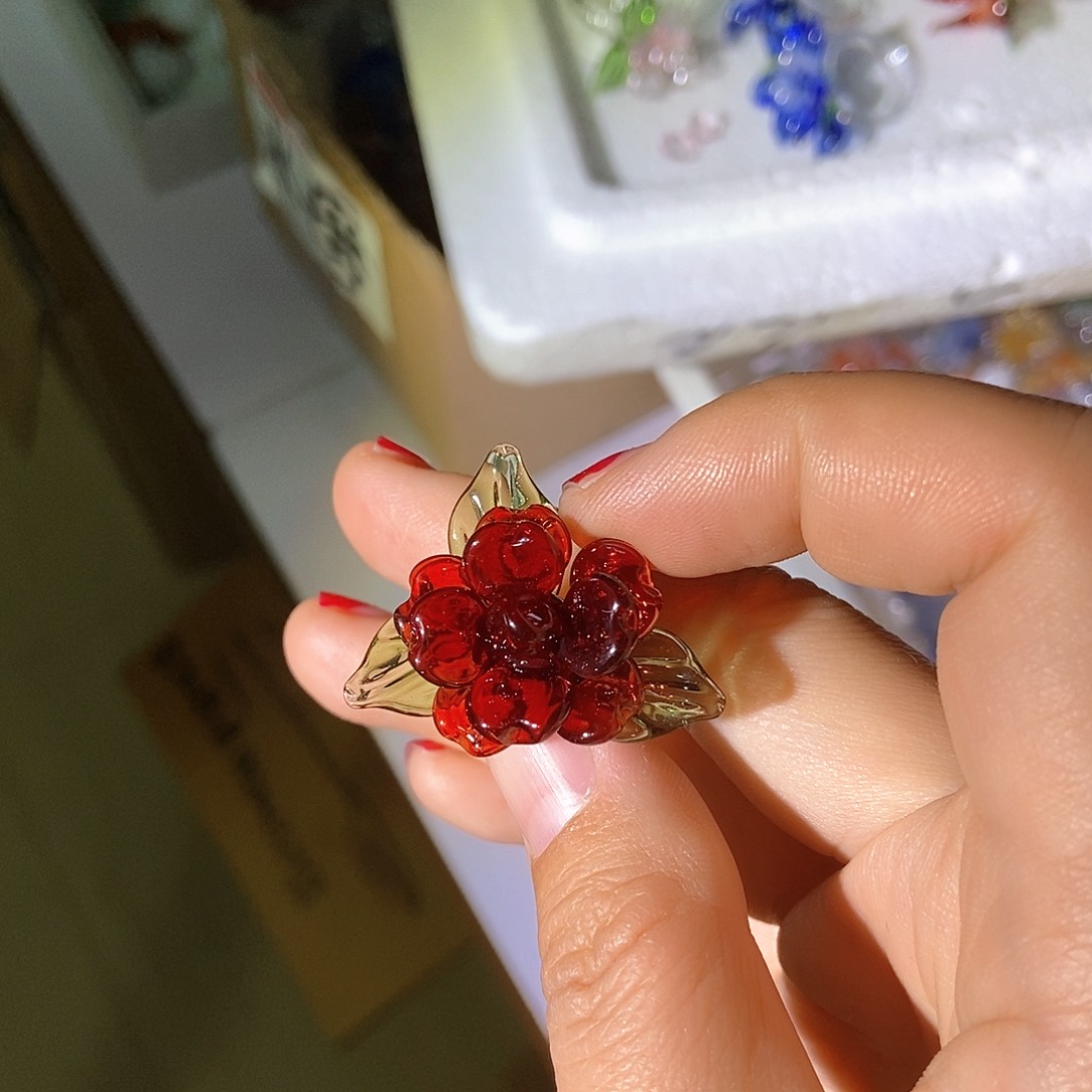 琉璃手工艺品戒指