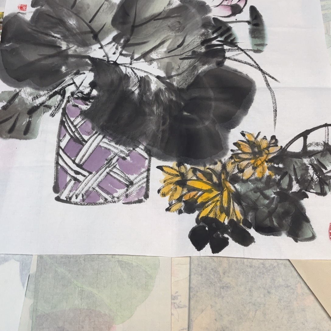 国画12.1纯手绘无边框作品