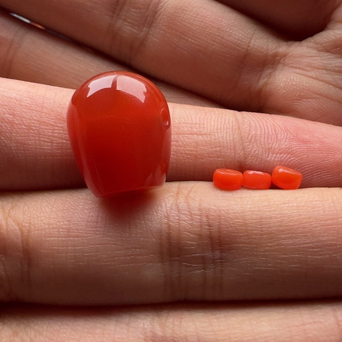 风***声南红玛瑙未镶嵌三通13.7