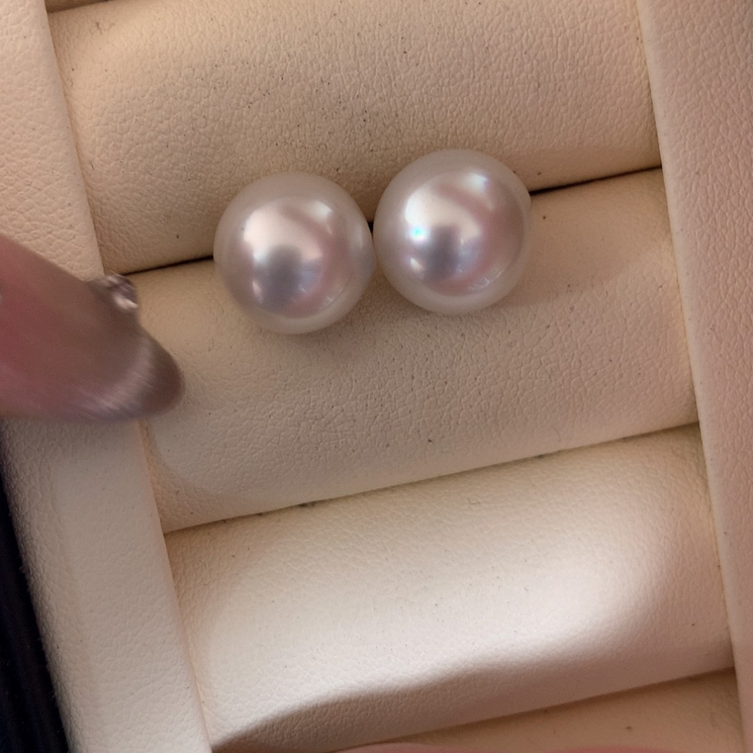 海水珍珠耳饰18K金镶嵌