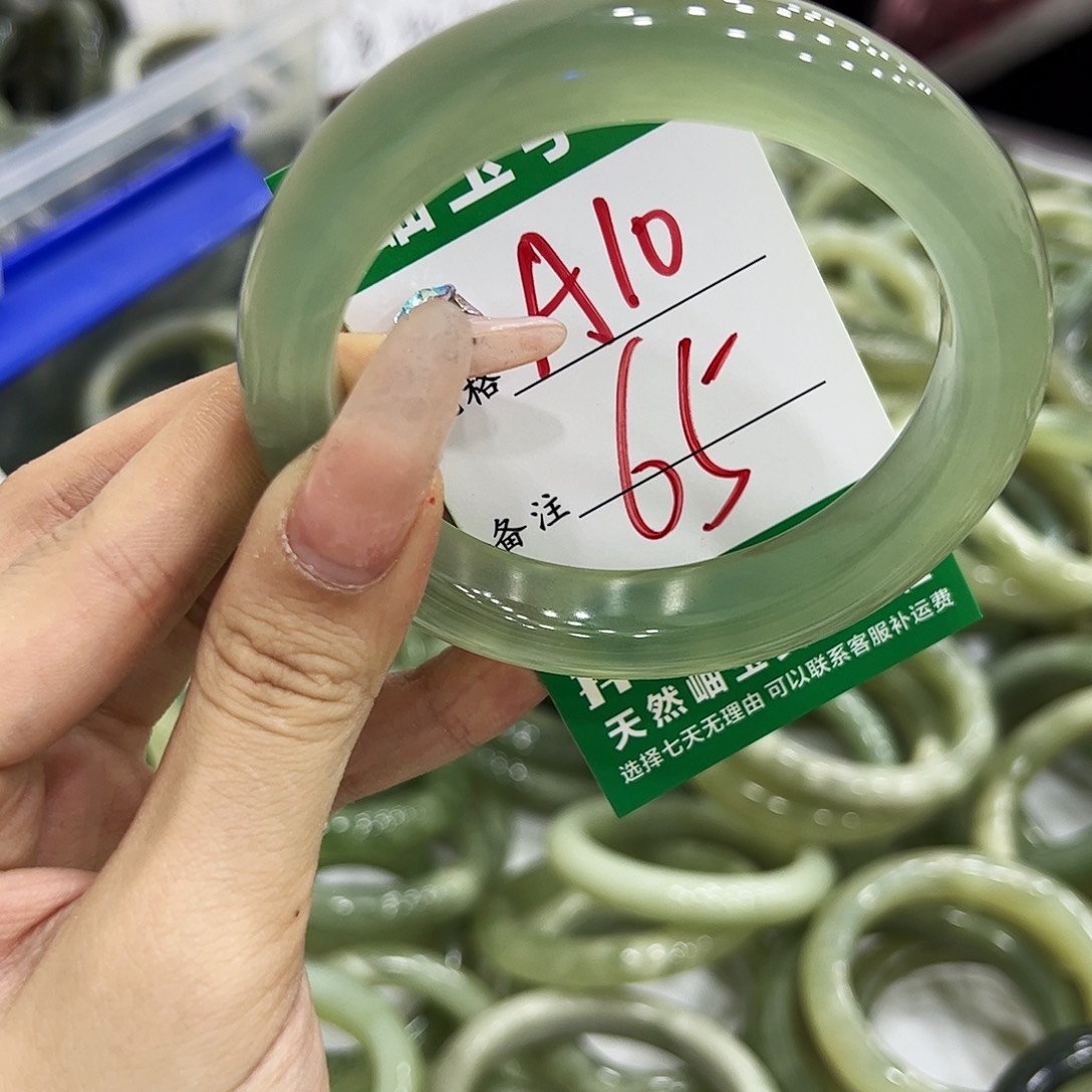 岫玉银S925镶嵌手镯