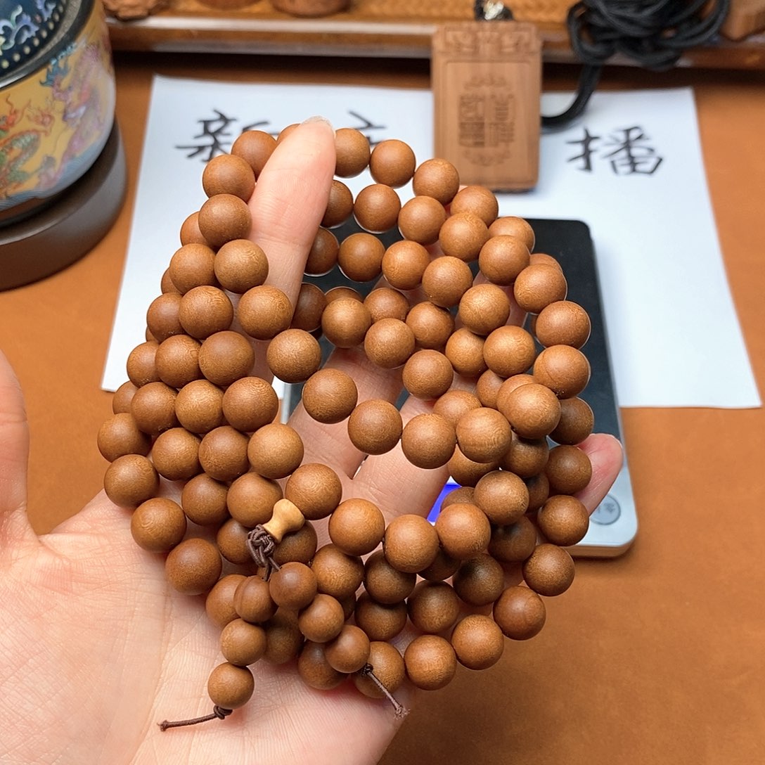 檀香木手串/手链1.0*108黑