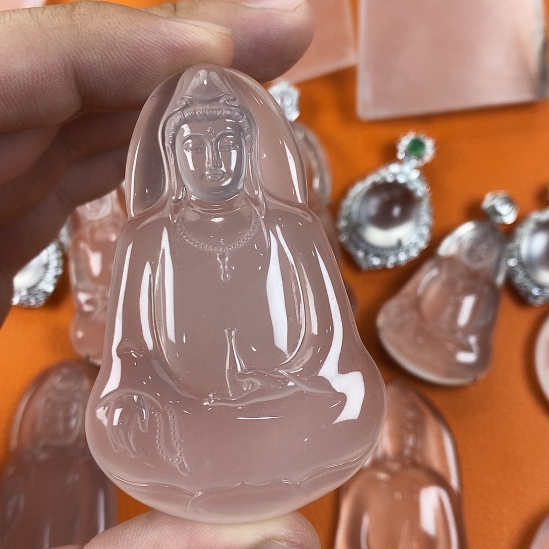 @***健石英质玉未镶嵌吊坠(不含链)