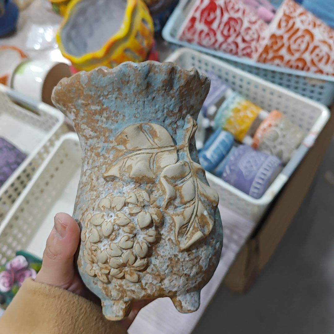 红陶吸水透气的白陶花盆凑满12发货