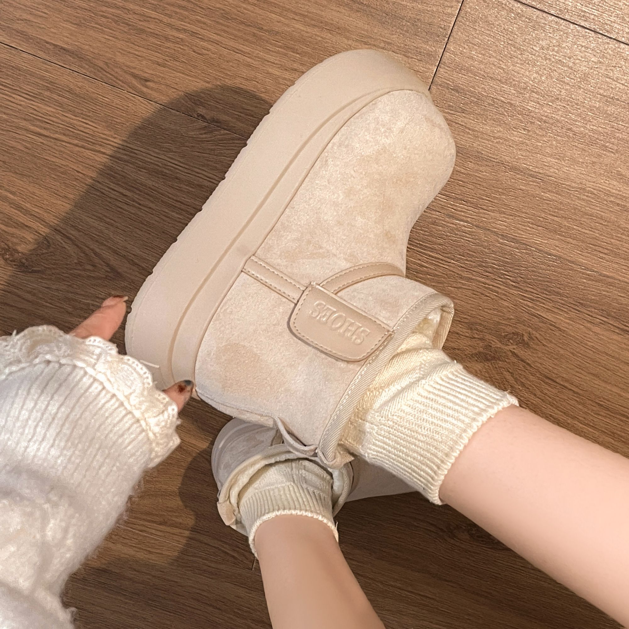 厚底复古防滑加绒加厚东北雪地靴女款2025新款冬季外穿保暖棉鞋子