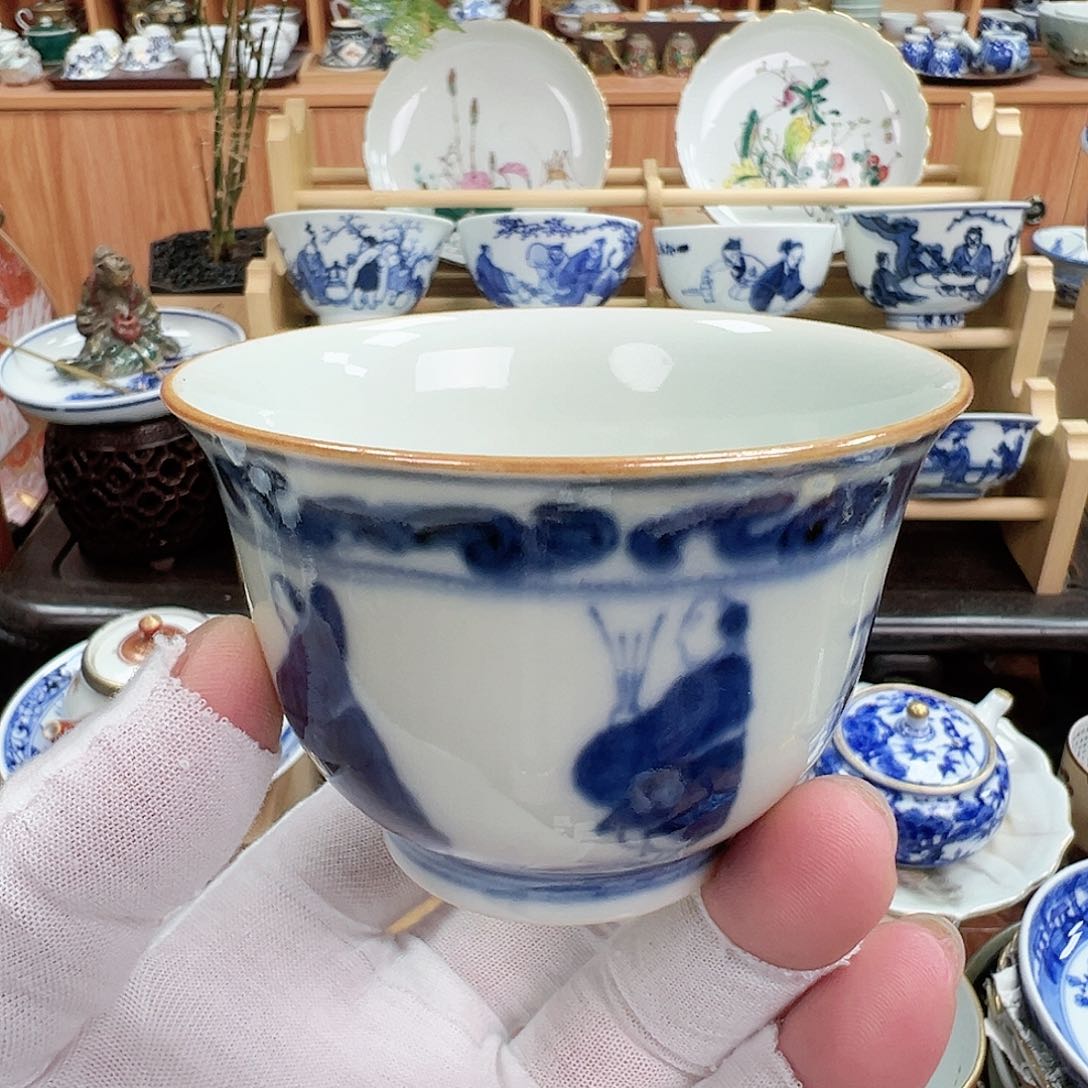 柴窑茶具茶杯茶壶小盘子