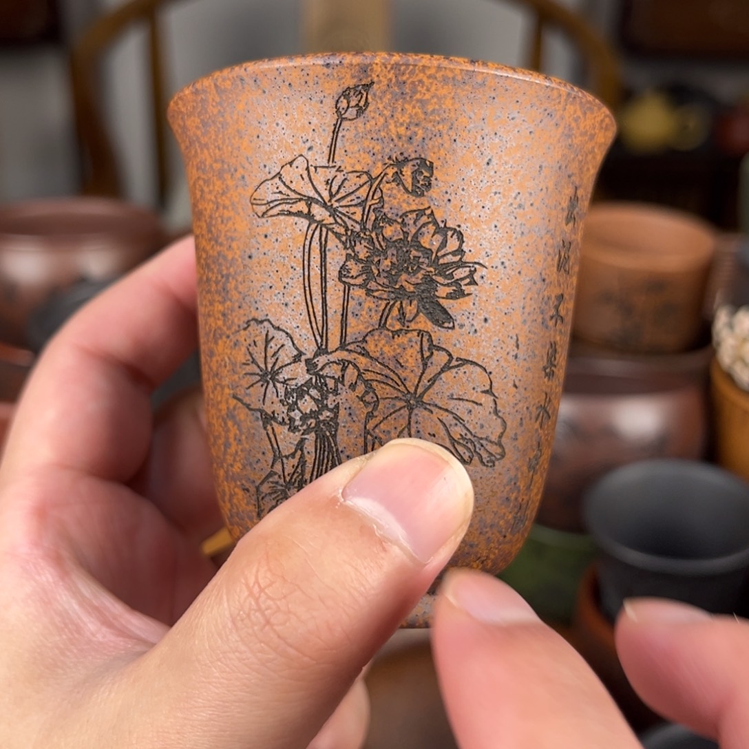 紫砂茶杯紫砂主人杯 手工制作