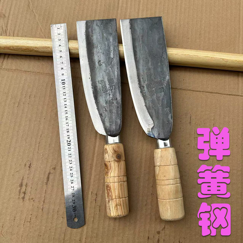 仙湖弹簧钢小柴刀老式手工锻打一体平头户外农业砍柴多功能柴刀