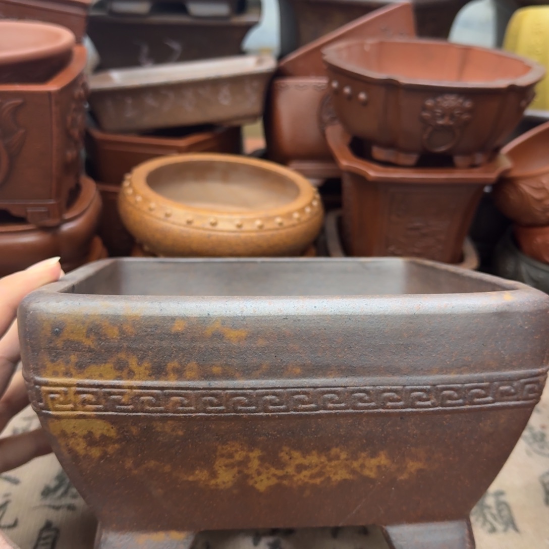 紫砂花盆宜兴紫砂正品花盆17.5x8