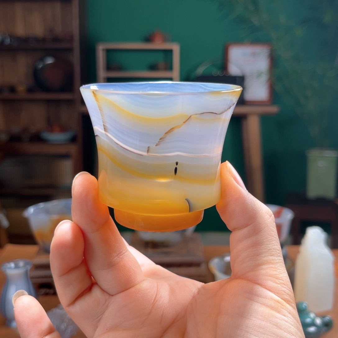 玛瑙/玉髓茶器未镶嵌安****流