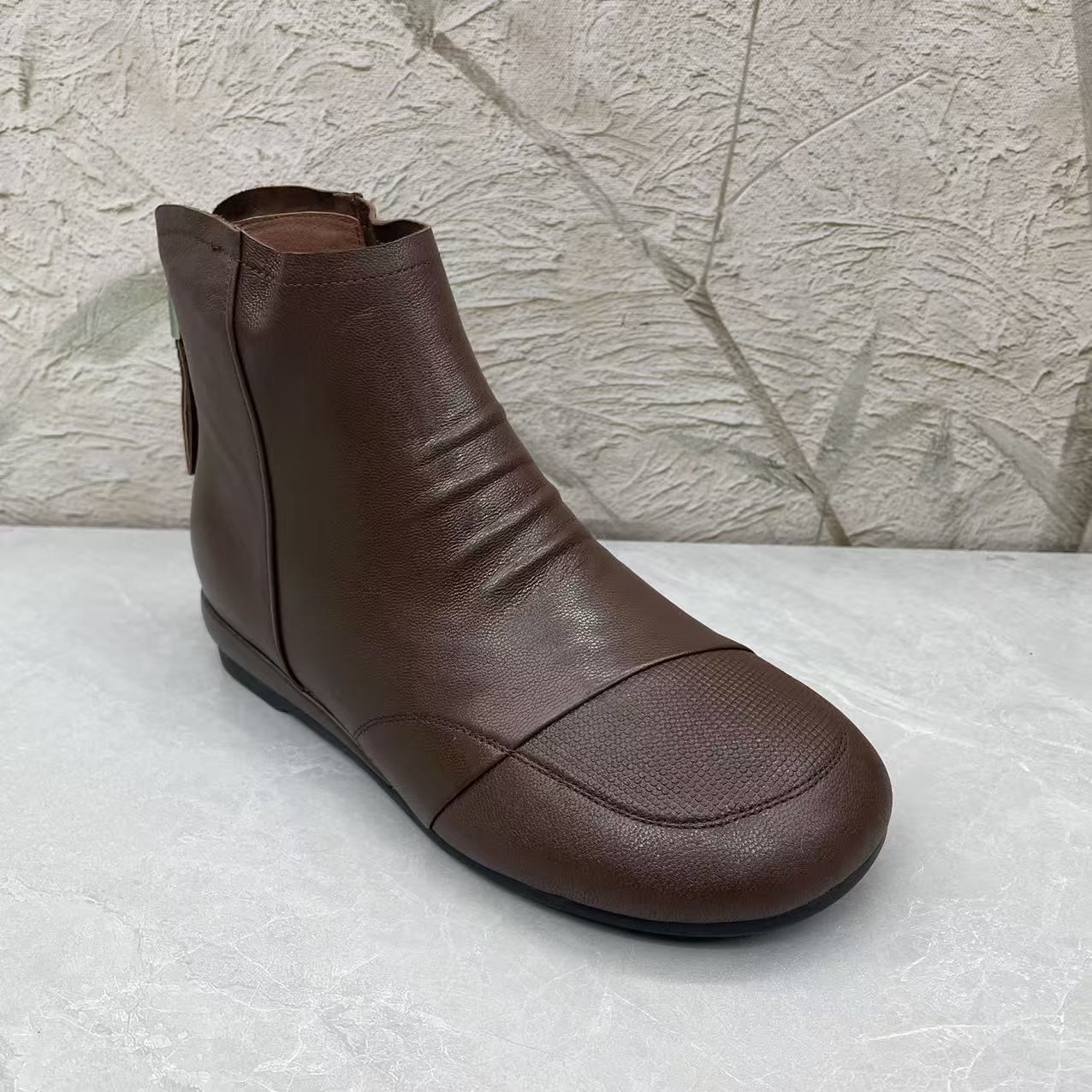 短靴女女靴子（牛皮）860-03 g（孤品）c区37码