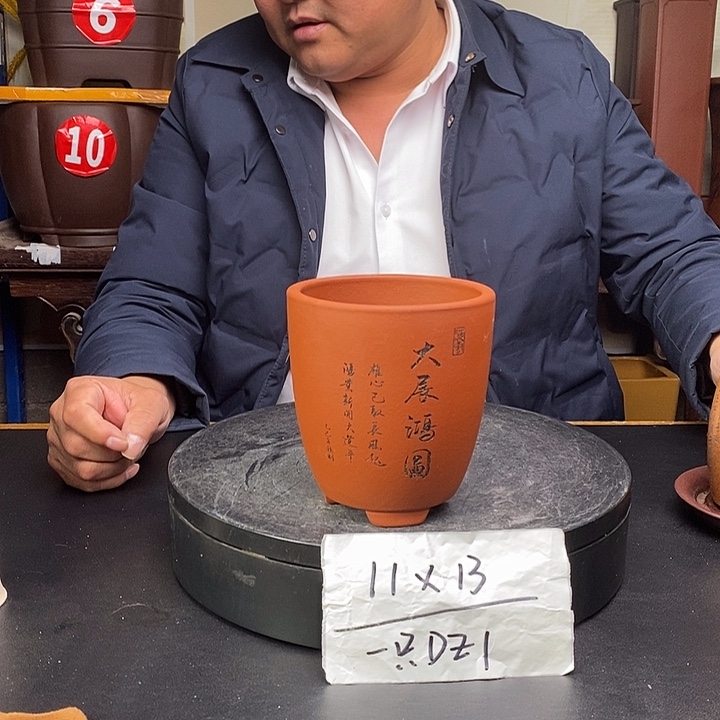 紫砂花盆货号一只DZ1