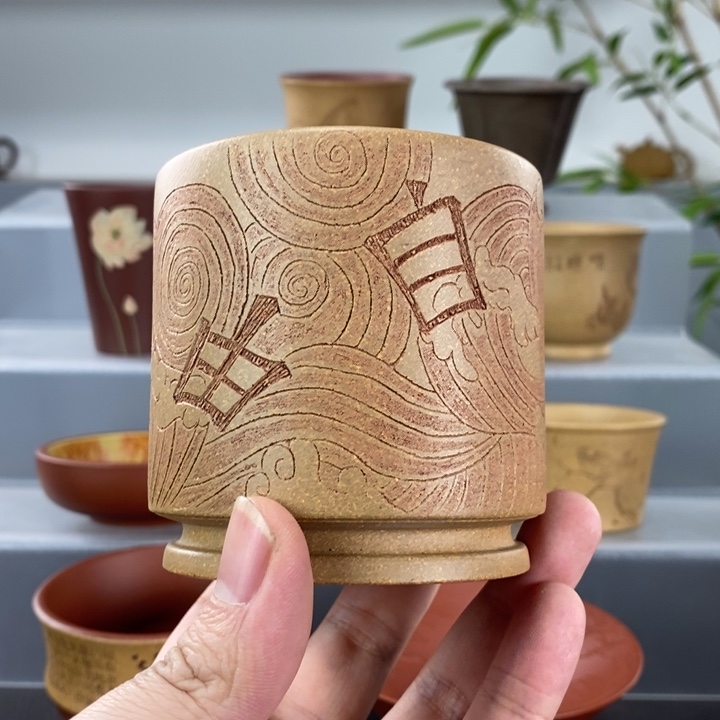 土***皮宜兴紫砂手工主人杯