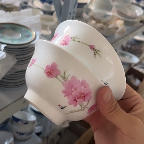 5寸手绘碗两个陶瓷