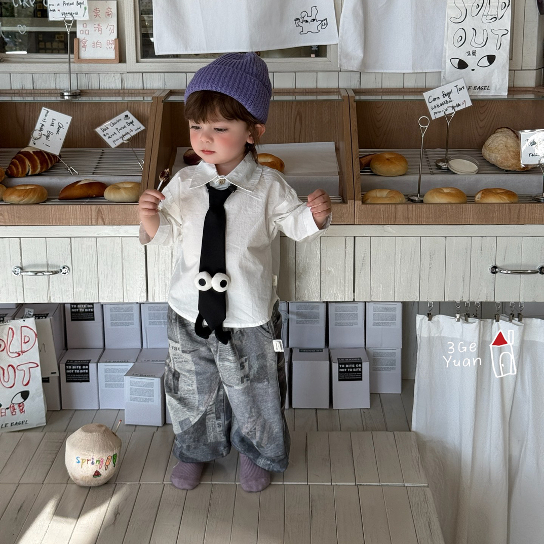 三个院·2026年春款 SGY9300 白色衬衫/SGY9301灰色裤子