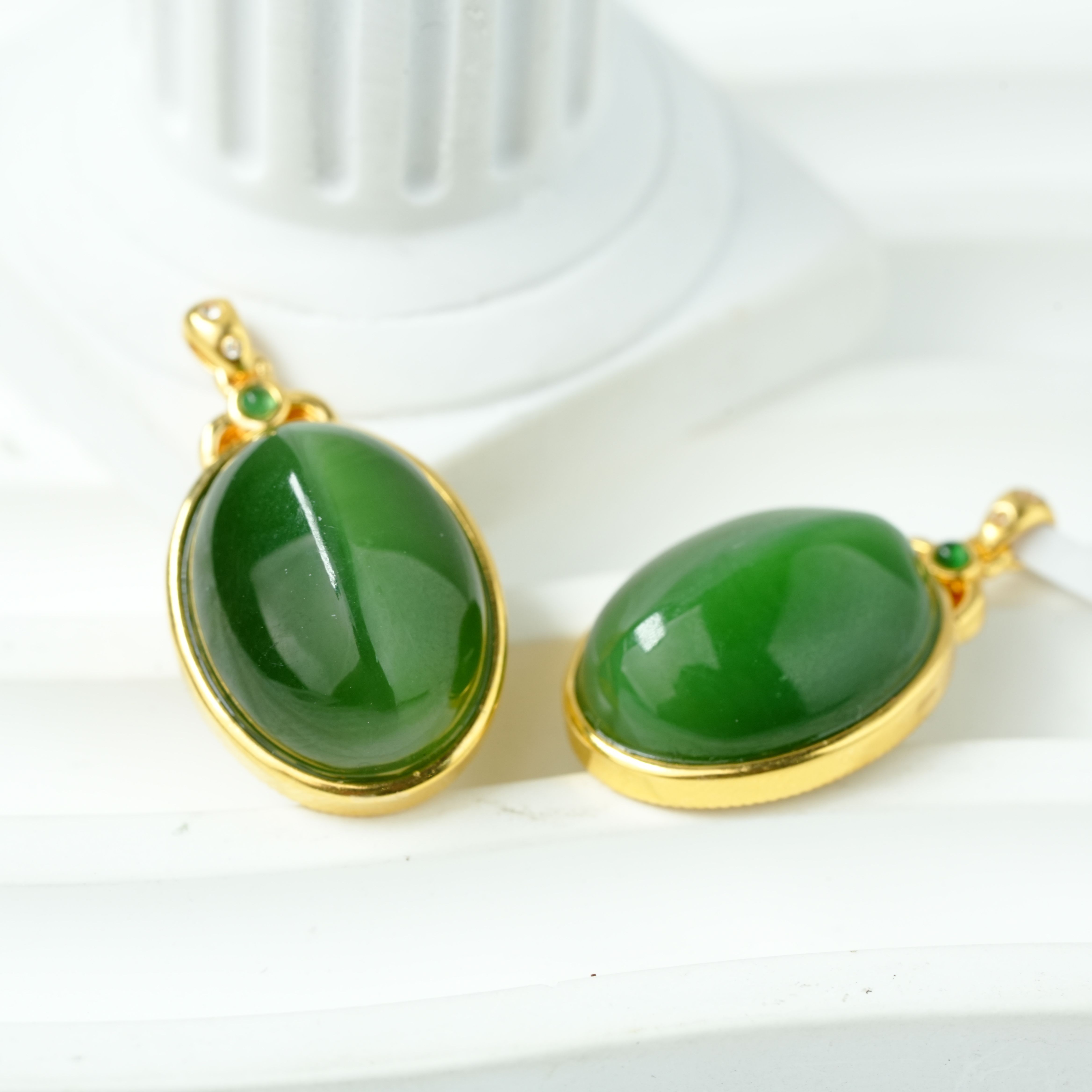 和田玉蛋面吊坠【小北质检】ZJH02Z61多样性发一