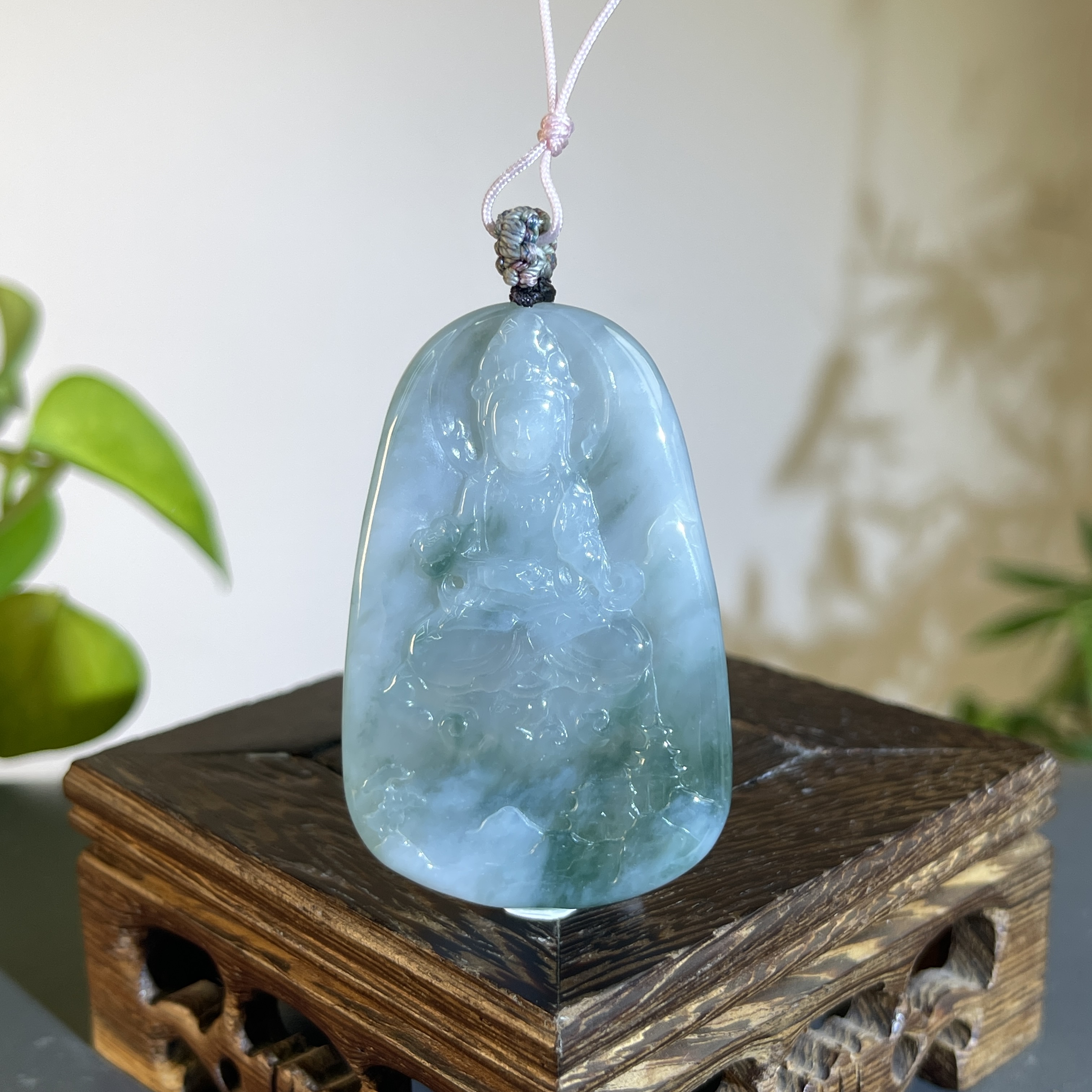 JTB22-90  天然缅甸翡翠A货 莲花观音