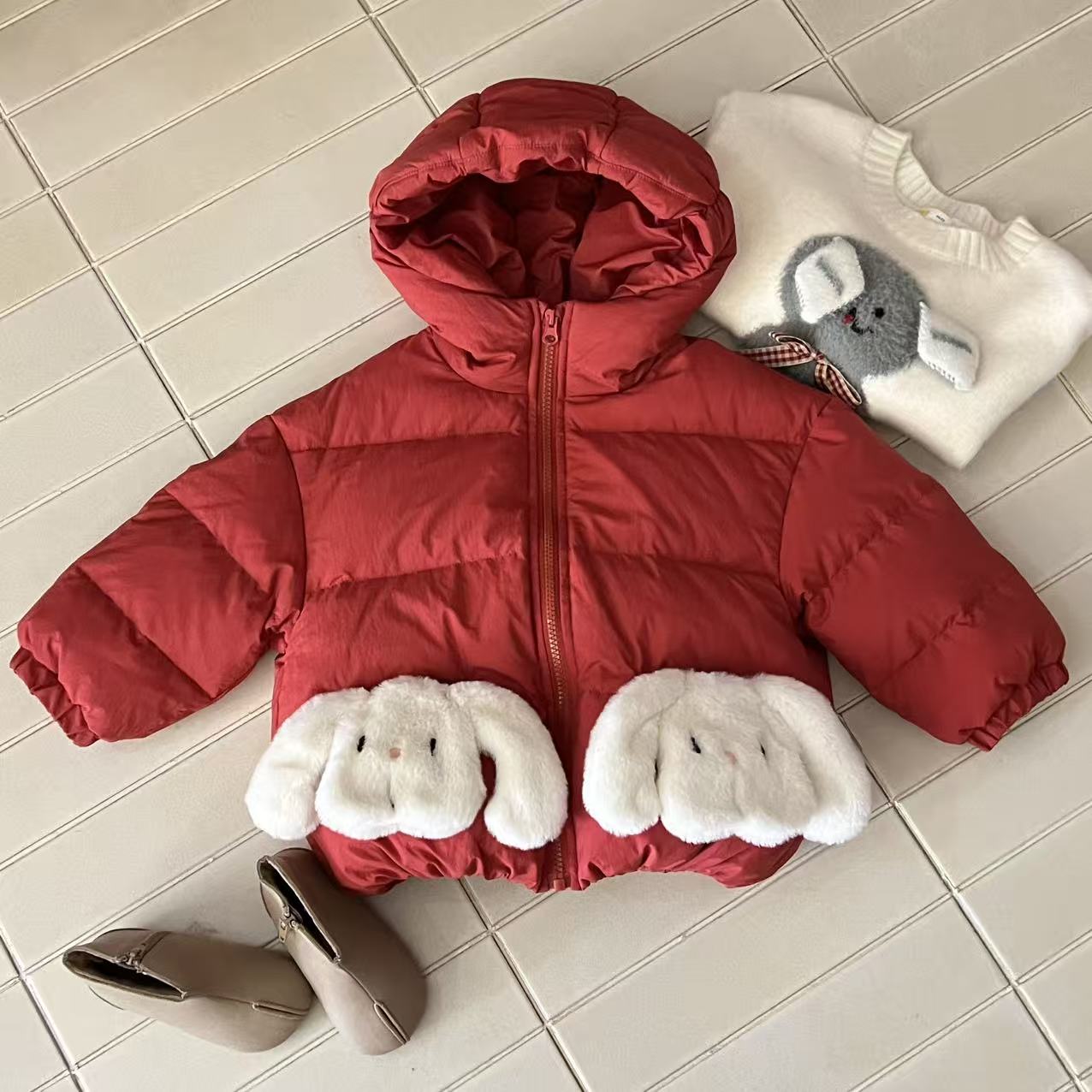 2025冬季新款新国标可爱男童宝保暖羽绒服原创百搭儿童白鸭绒年服