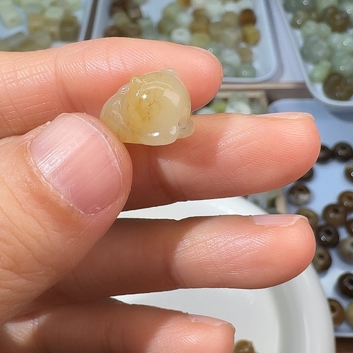 和田玉未镶嵌颈饰1215